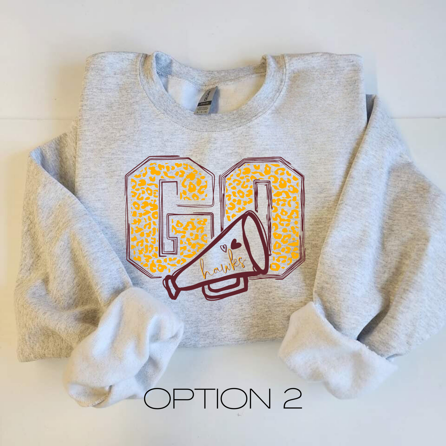 GO HAWKS + Leopard Sweatshirt ***PRE-ORDER ENDS 9.6.23***