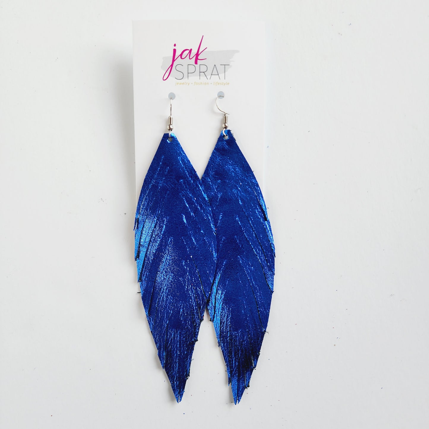Red, White, & Fab{YOU}lous | Leather Feather Shoulder Dusters 5" | EQ23 #21