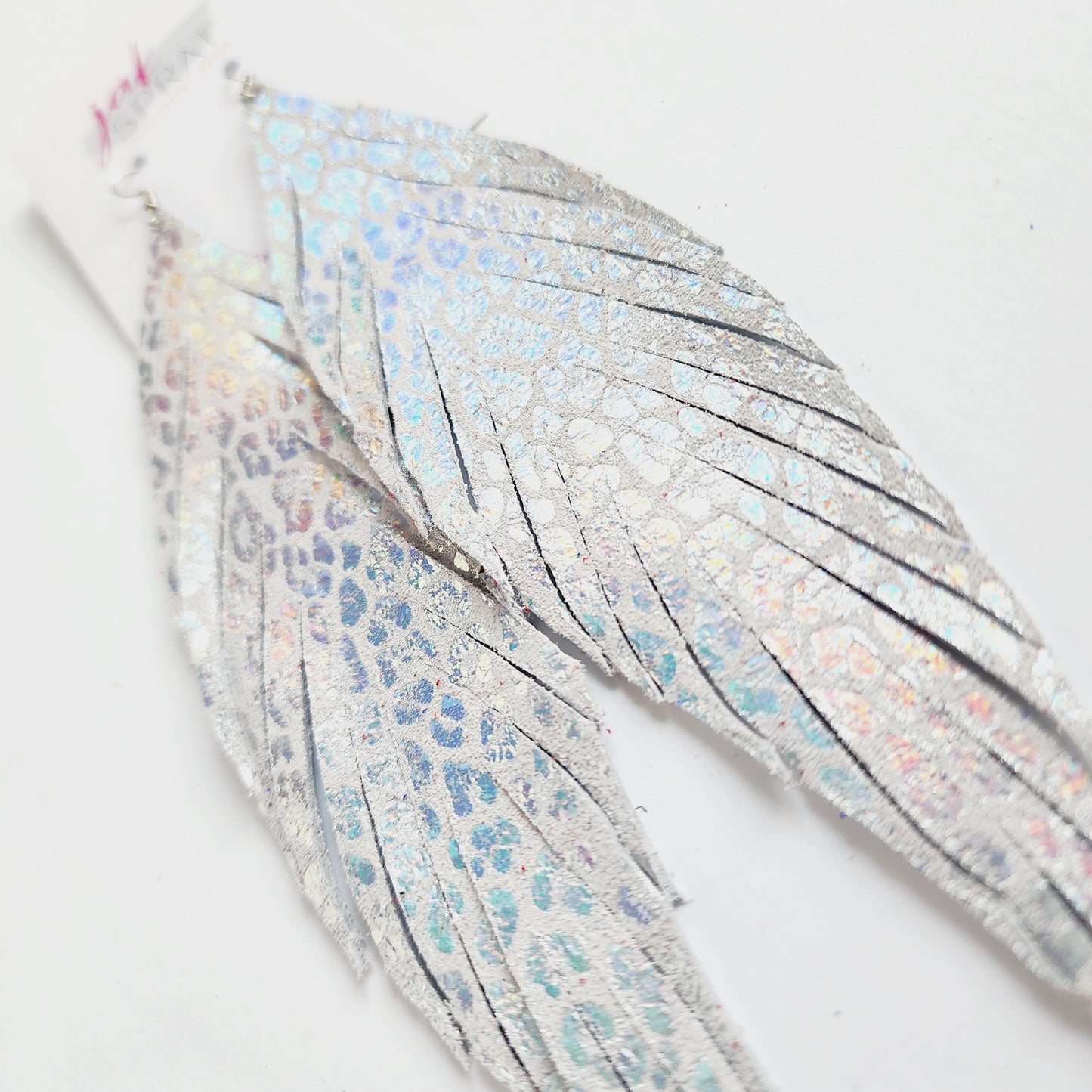 Red, White, & Fab{YOU}lous | Leather Feather Shoulder Dusters 7.5" | EQ23 #24