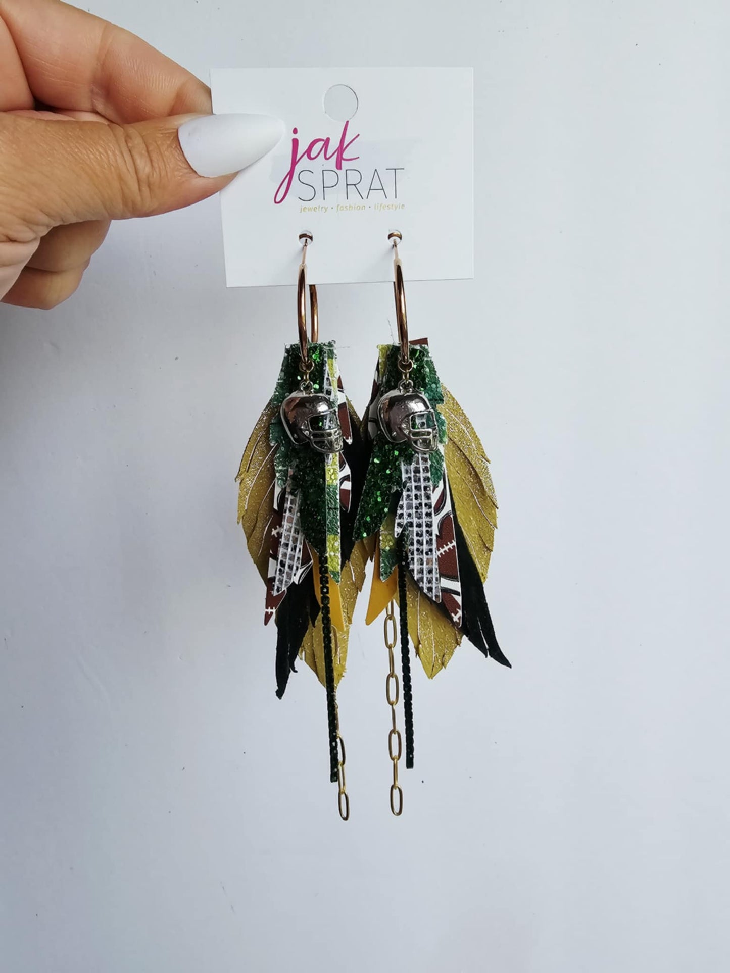 Boujee at the Ballfield FOOTBALL EDITION | Green & Yellow HHY8GY