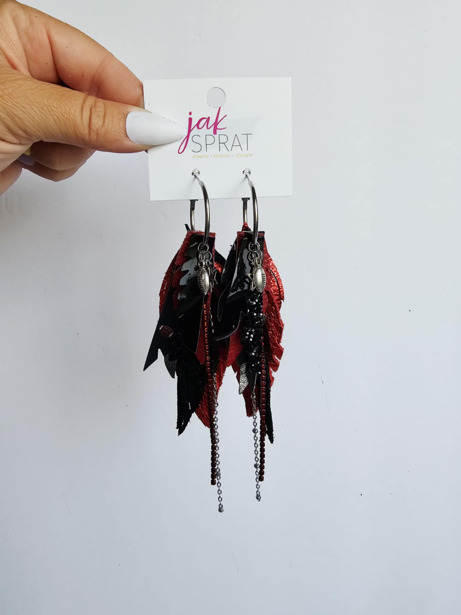 Boujee at the Ballfield FOOTBALL EDITION | Red & Black HIY9BR