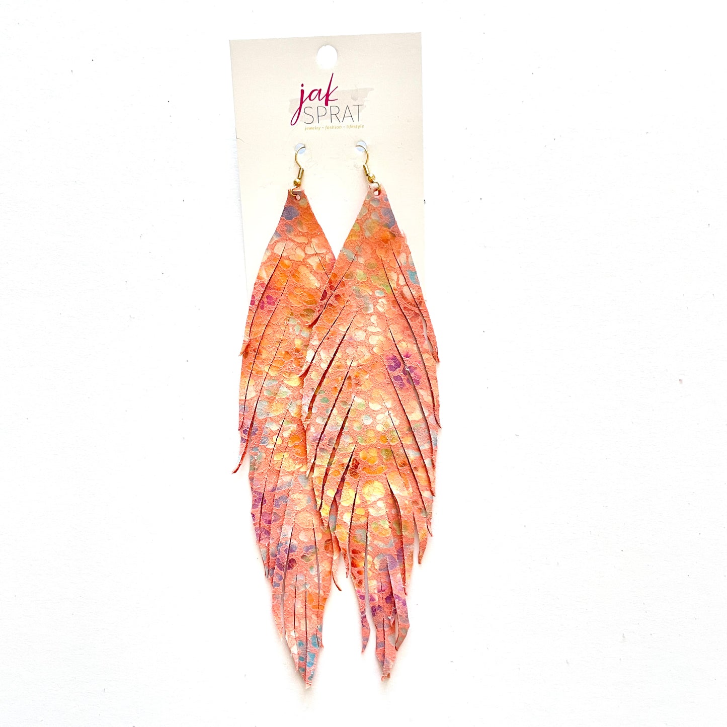 7.5" Leather Feather Shoulder Duster | LFSD712