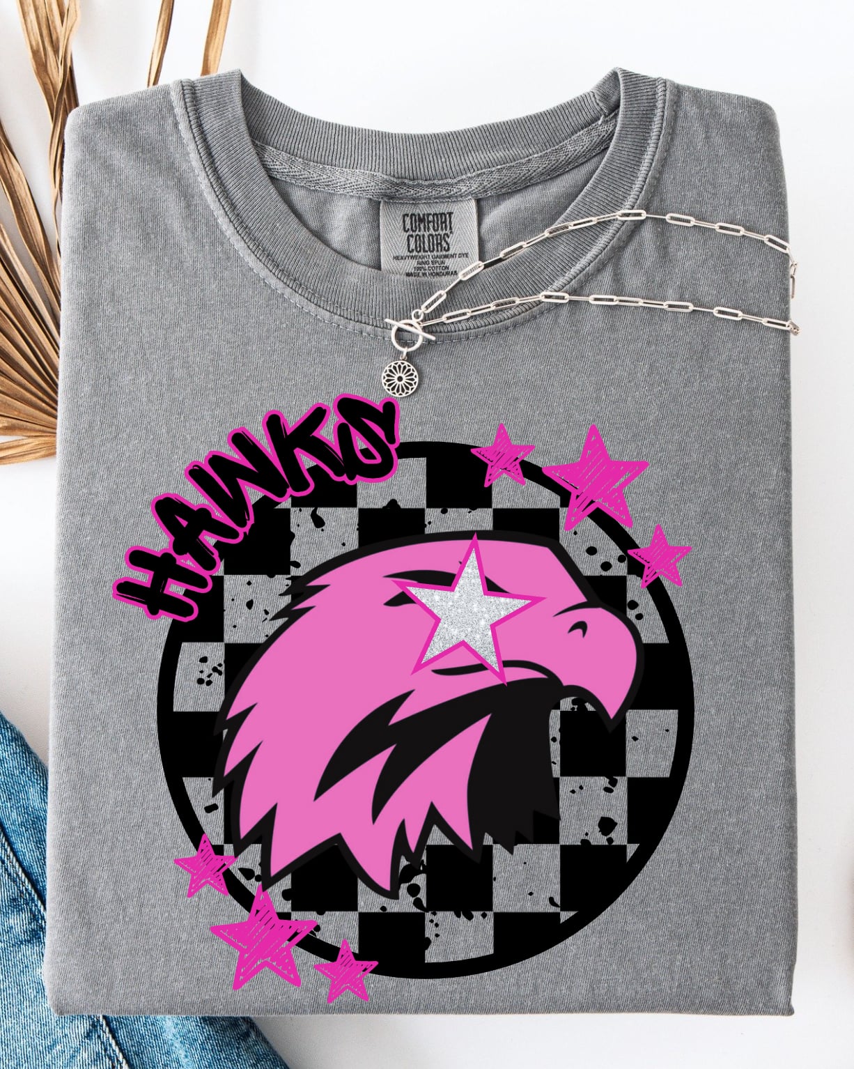 **PRE-ORDER ONLY** HAWKS Pink Out GRAY Tee!