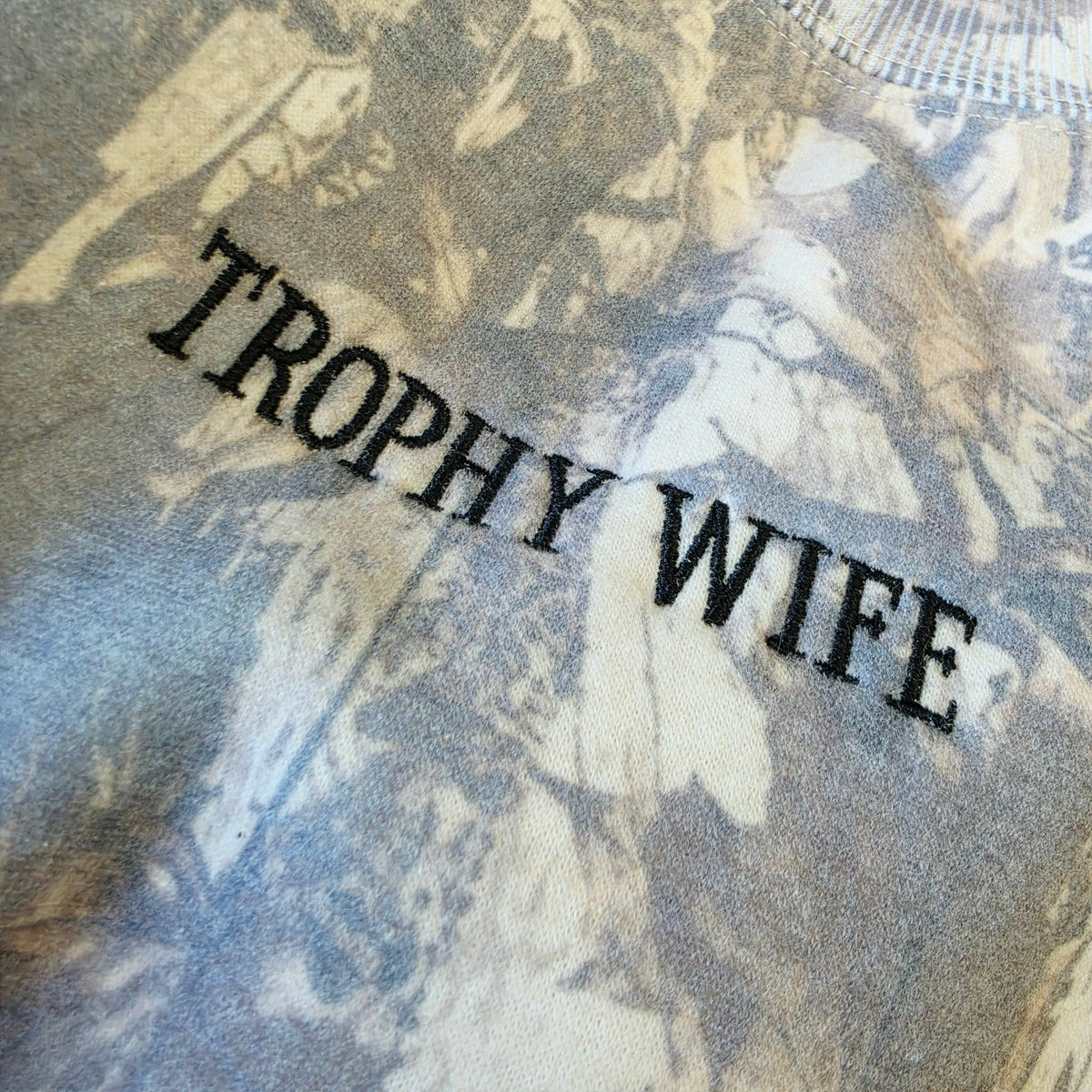 Trophy Wife Camo Mock Neck Sweatshirt
