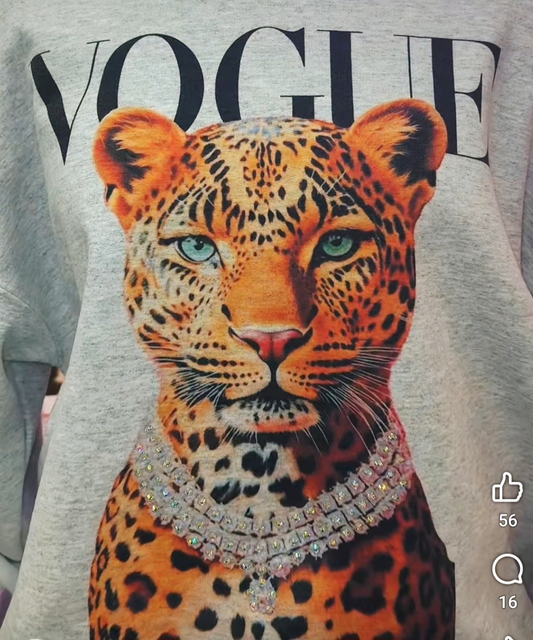 LEOPARD VOGUE Bling Bling Sweatshirt
