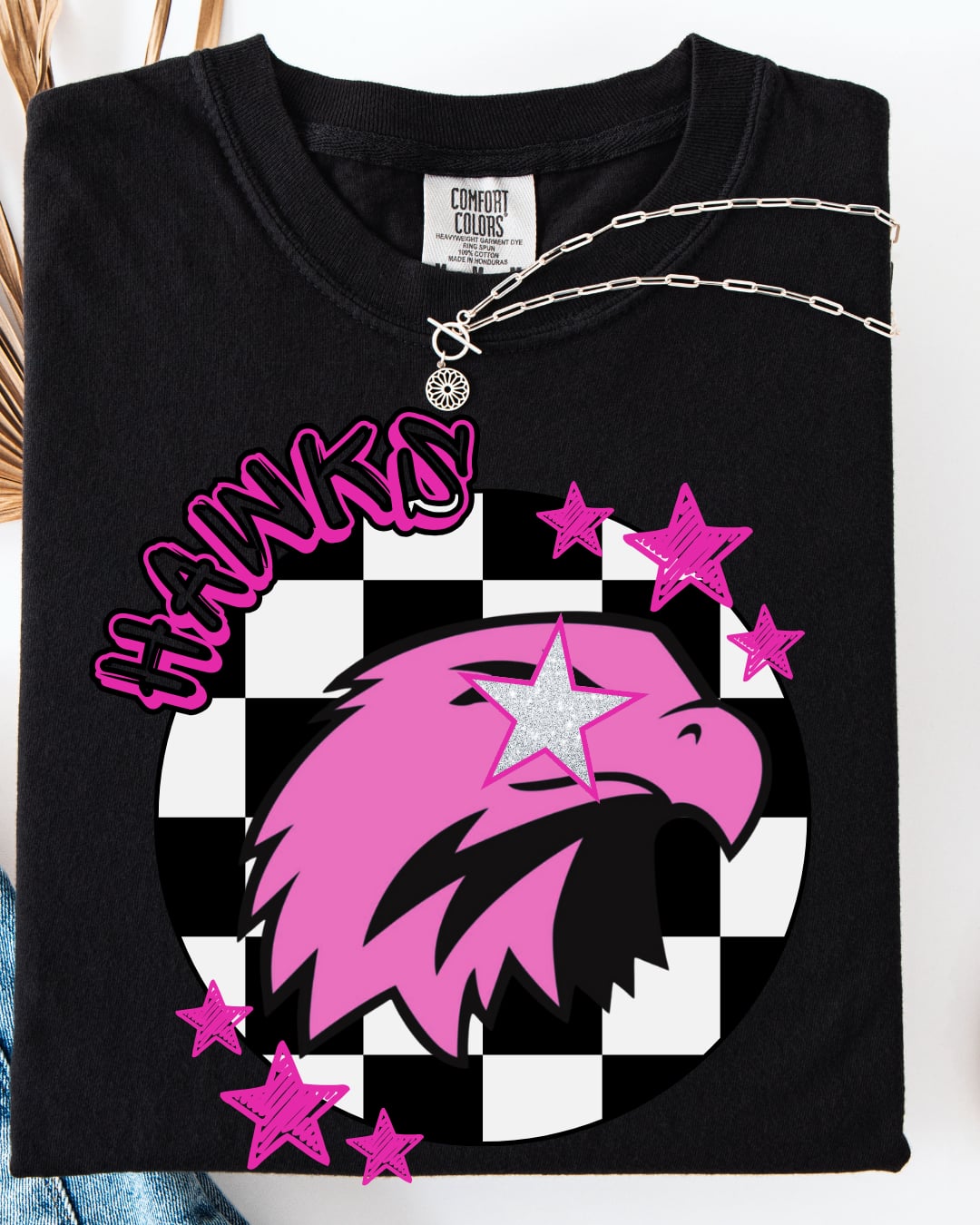 **PRE-ORDER ONLY** HAWKS Pink Out BLACK Tee!