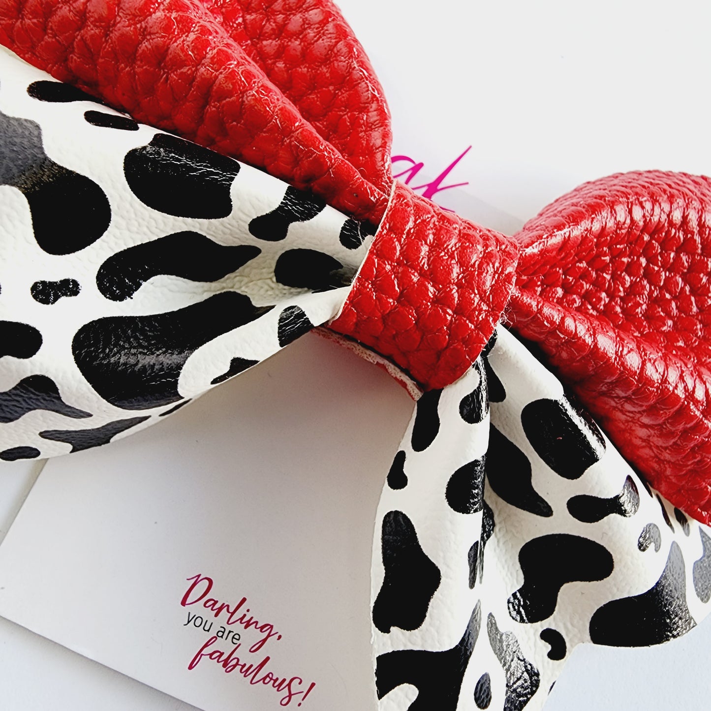Bow | Red Leather & Animal | KQ22A #7