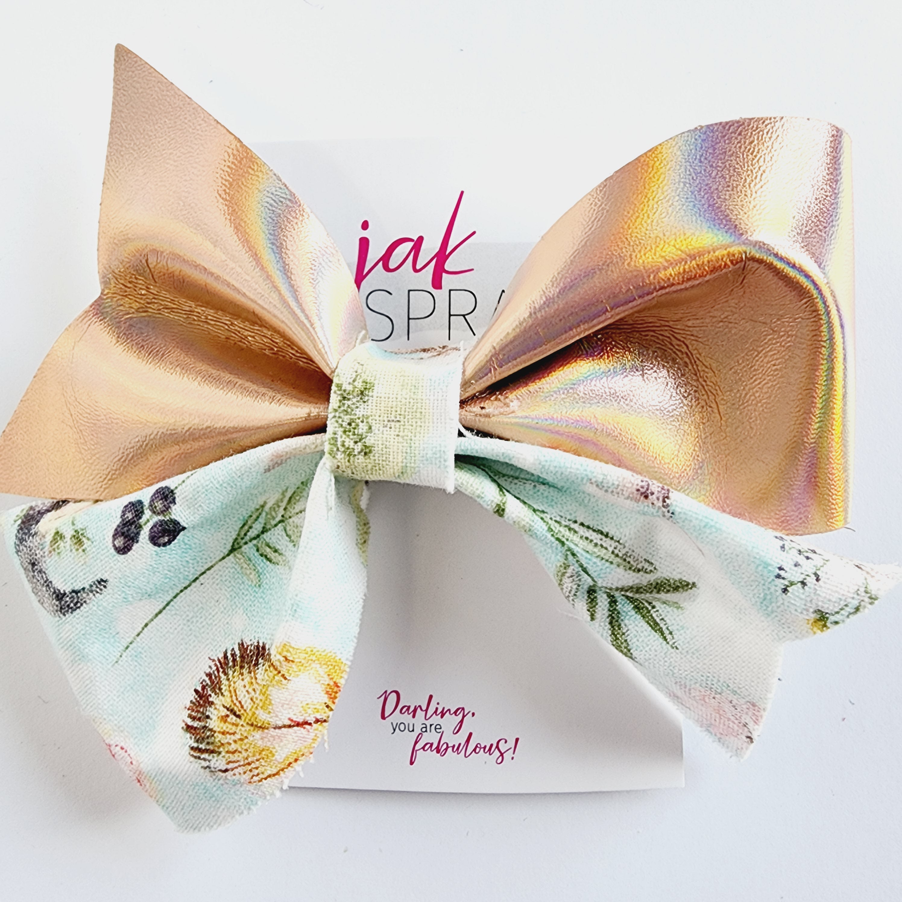 Bow | Gold & Floral |  KQ22A #11