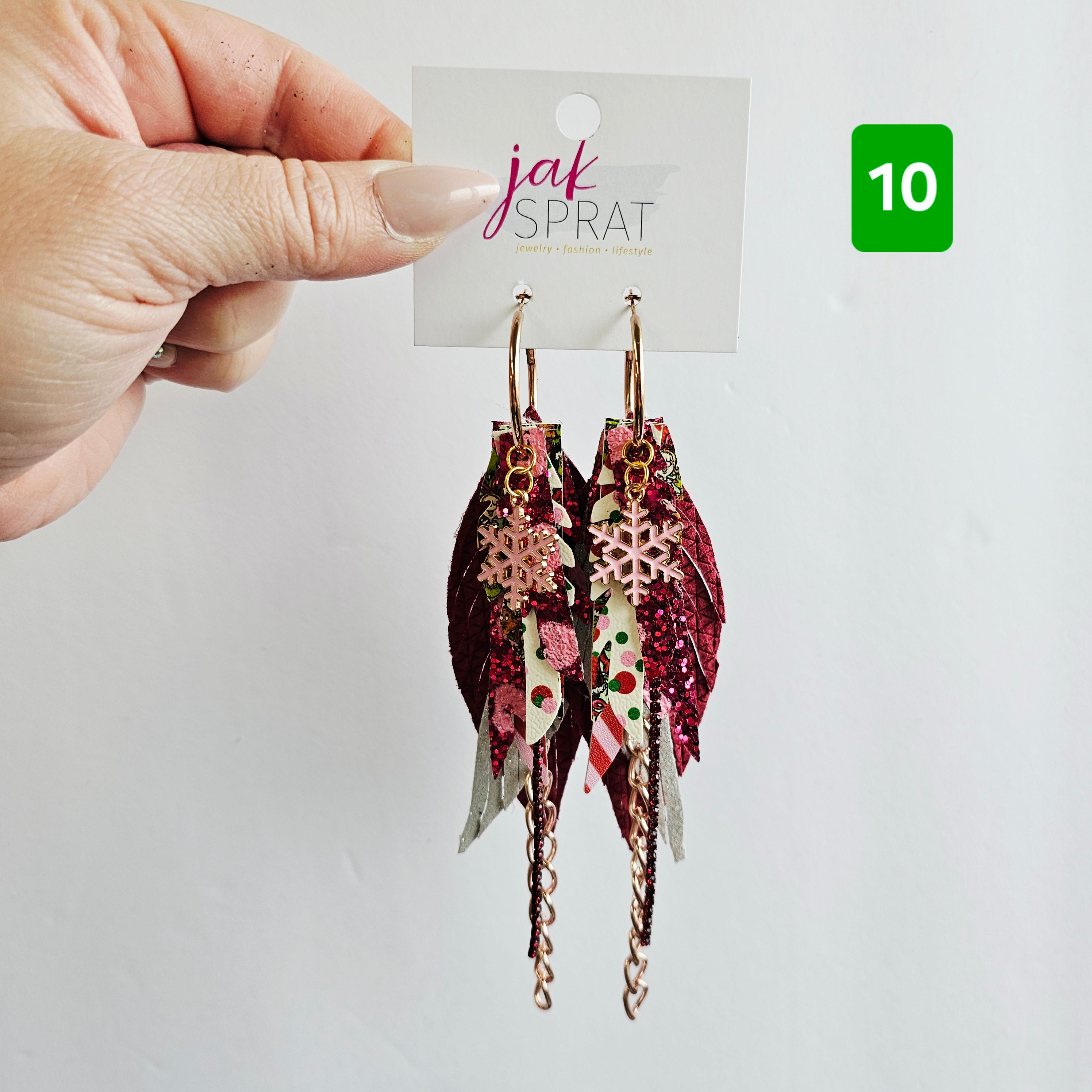 Green & Red (and a sprinkle of PINK!) Grinch- EARRINGS