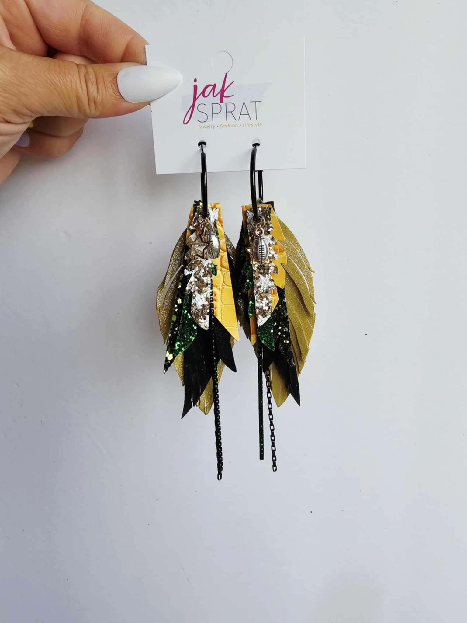 Boujee at the Ballfield FOOTBALL EDITION | Green & Yellow HHY11GY