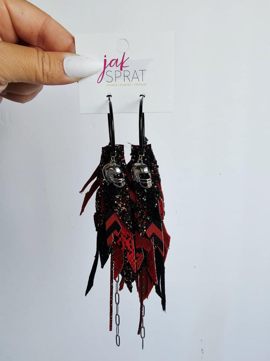 Boujee at the Ballfield FOOTBALL EDITION | Red & Black HIY12BR