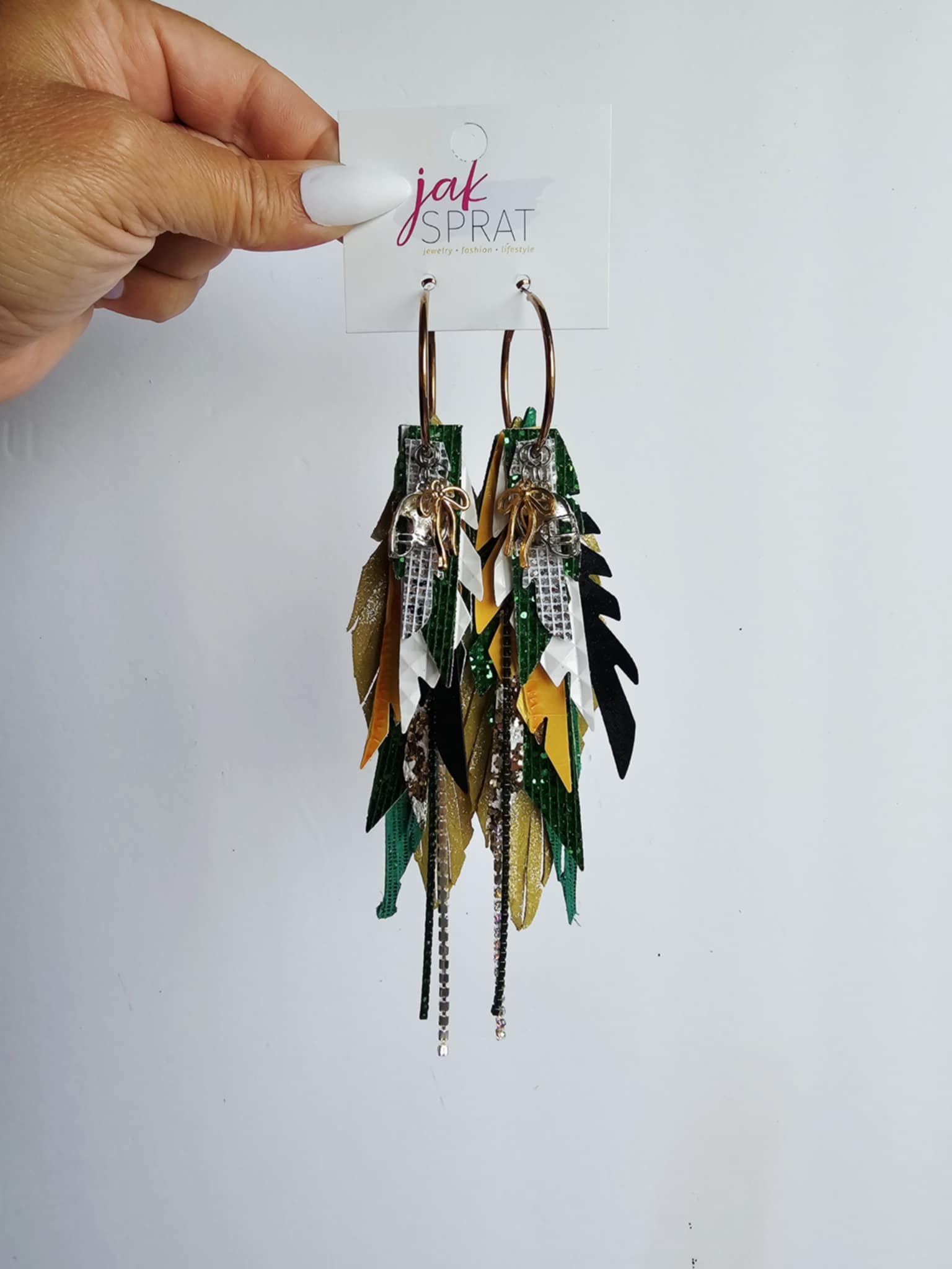 Boujee at the Ballfield FOOTBALL EDITION | Green & Yellow HHY14GY
