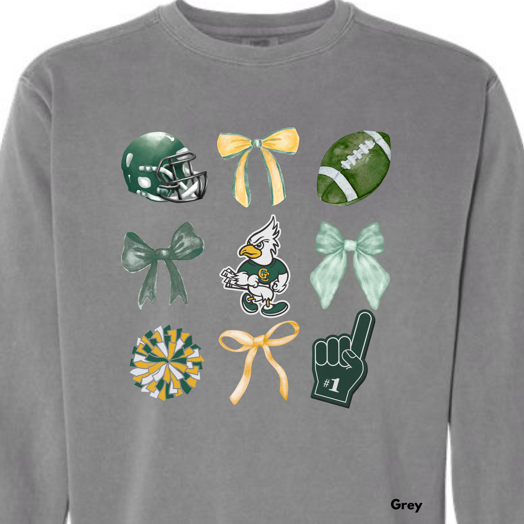 *** PRE-ORDER *** Jayhawks Bows & (Foot)Balls & Go Team ADULT SWEATSHIRTS