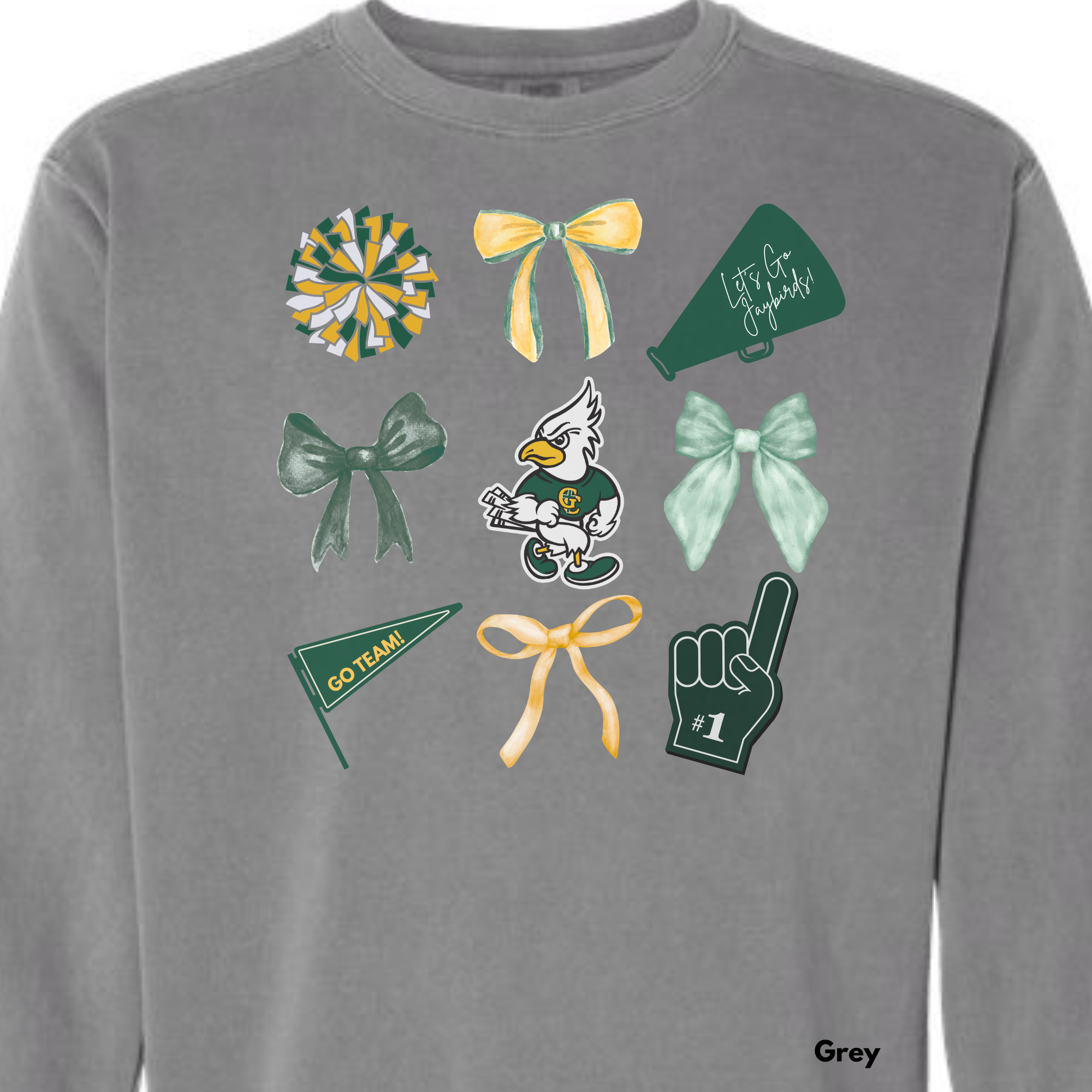*** PRE-ORDER *** Jayhawks Bows & (Foot)Balls & Go Team ADULT SWEATSHIRTS