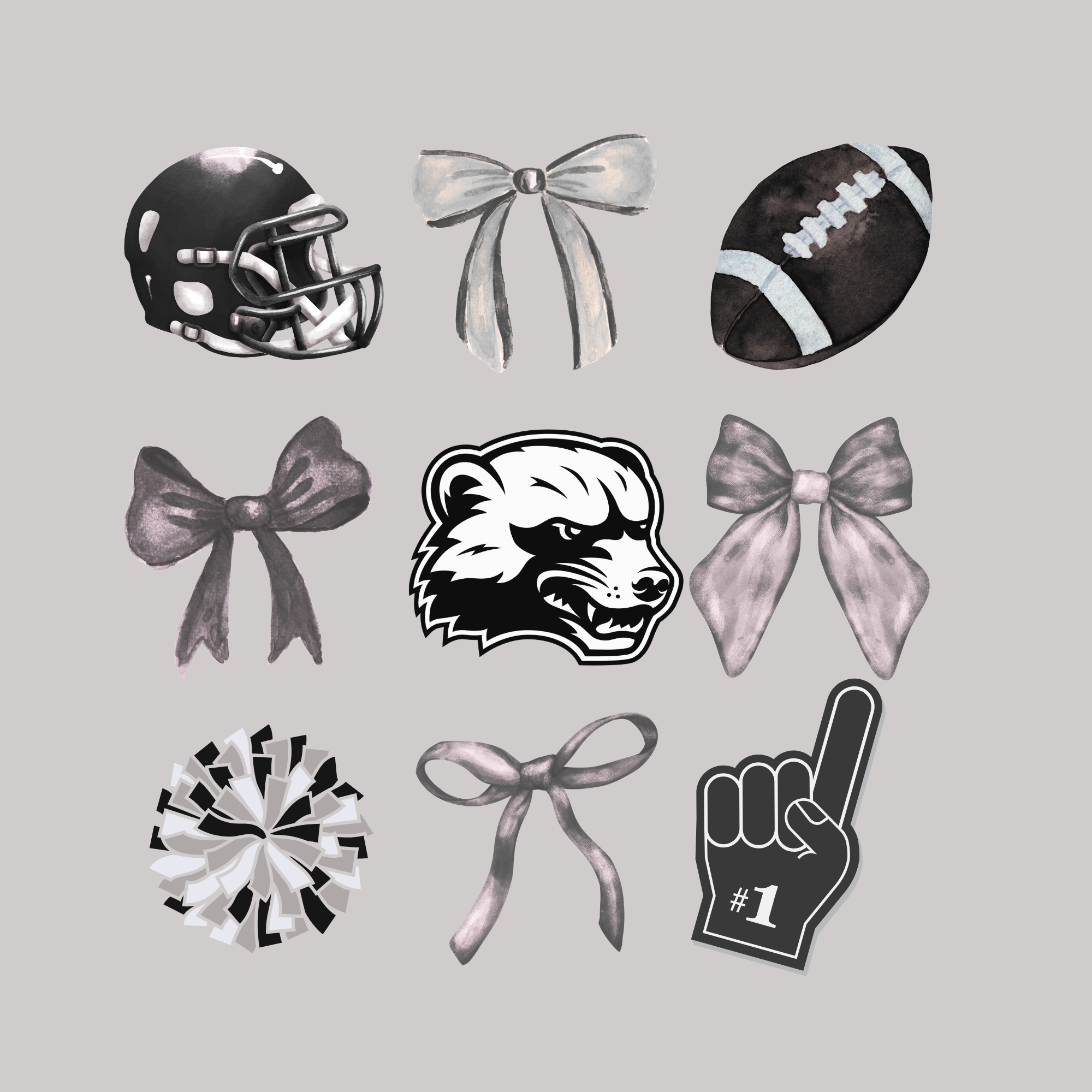 *** PRE-ORDER *** South O'Brien Wolverines Bows & (Foot)Balls & Go Team ADULT SWEATSHIRTS