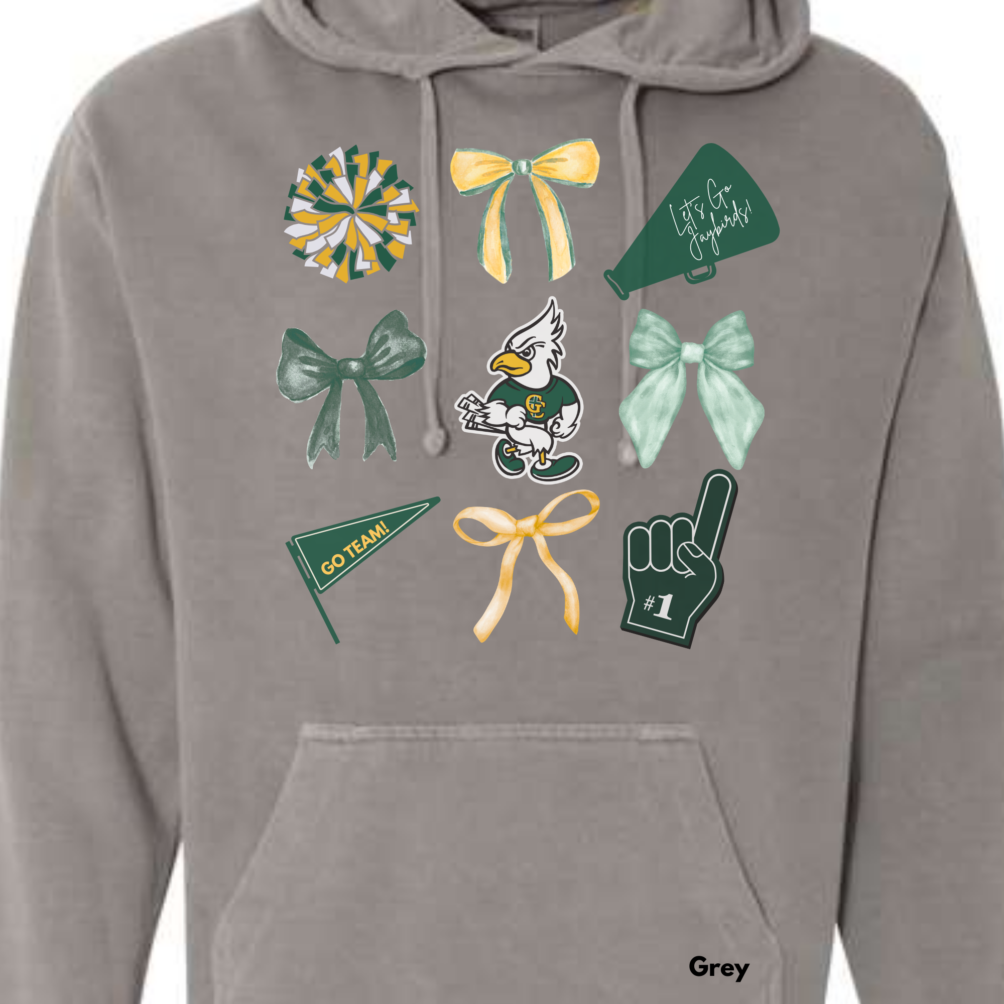 *** PRE-ORDER *** Jayhawks Bows & (Foot)Balls & Go Team ADULT SWEATSHIRTS