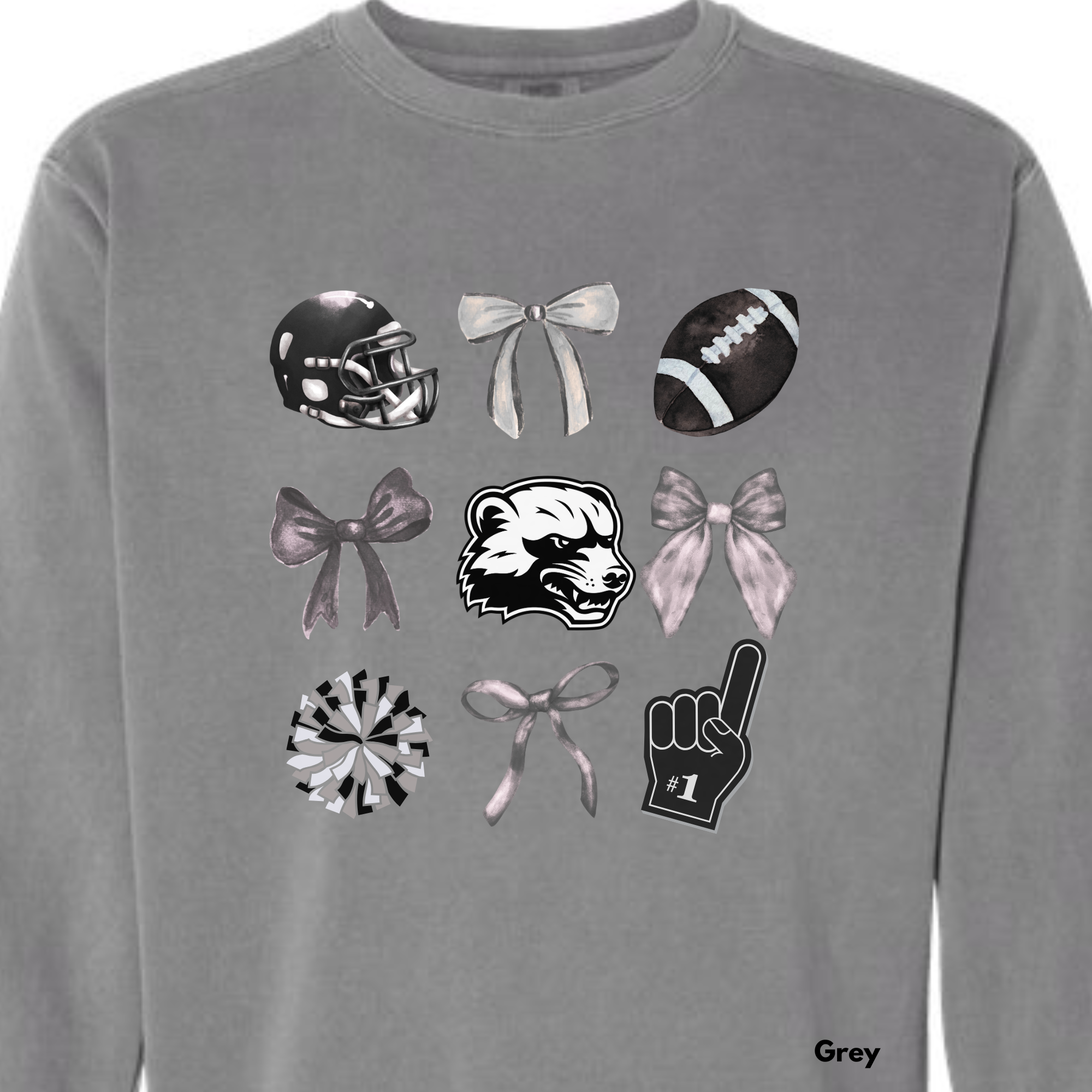 *** PRE-ORDER *** South O'Brien Wolverines Bows & (Foot)Balls & Go Team ADULT SWEATSHIRTS