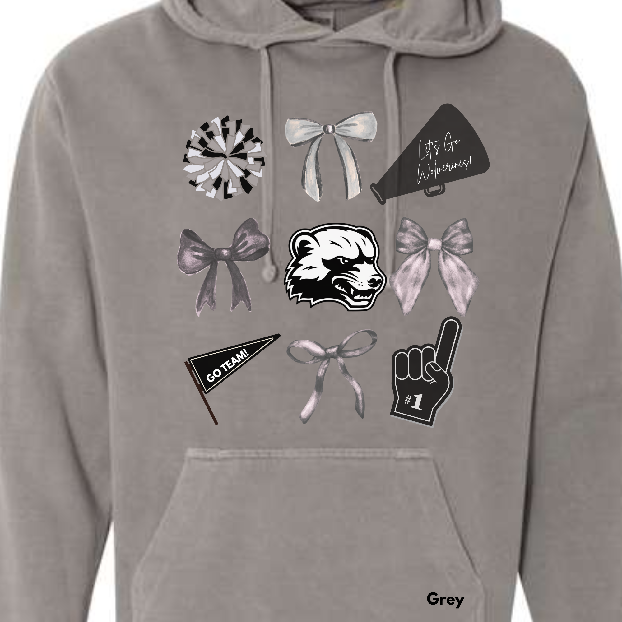 *** PRE-ORDER *** South O'Brien Wolverines Bows & (Foot)Balls & Go Team ADULT SWEATSHIRTS
