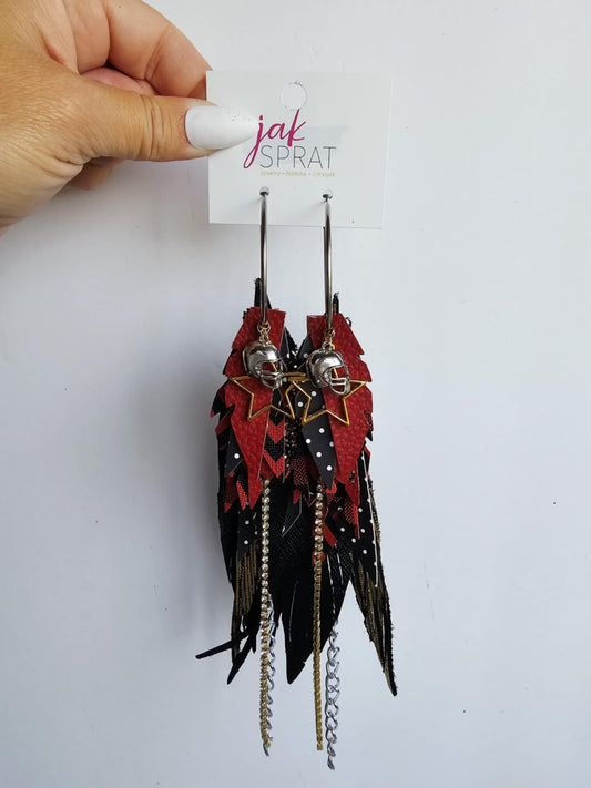 Boujee at the Ballfield FOOTBALL EDITION | Red & Black HIY16BR