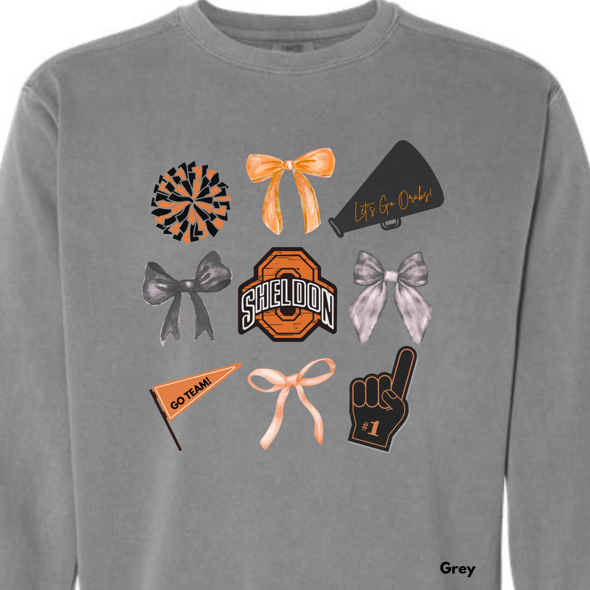*** PRE-ORDER *** Sheldon ORABS Bows & (Foot)Balls & Go Team ADULT SWEATSHIRTS
