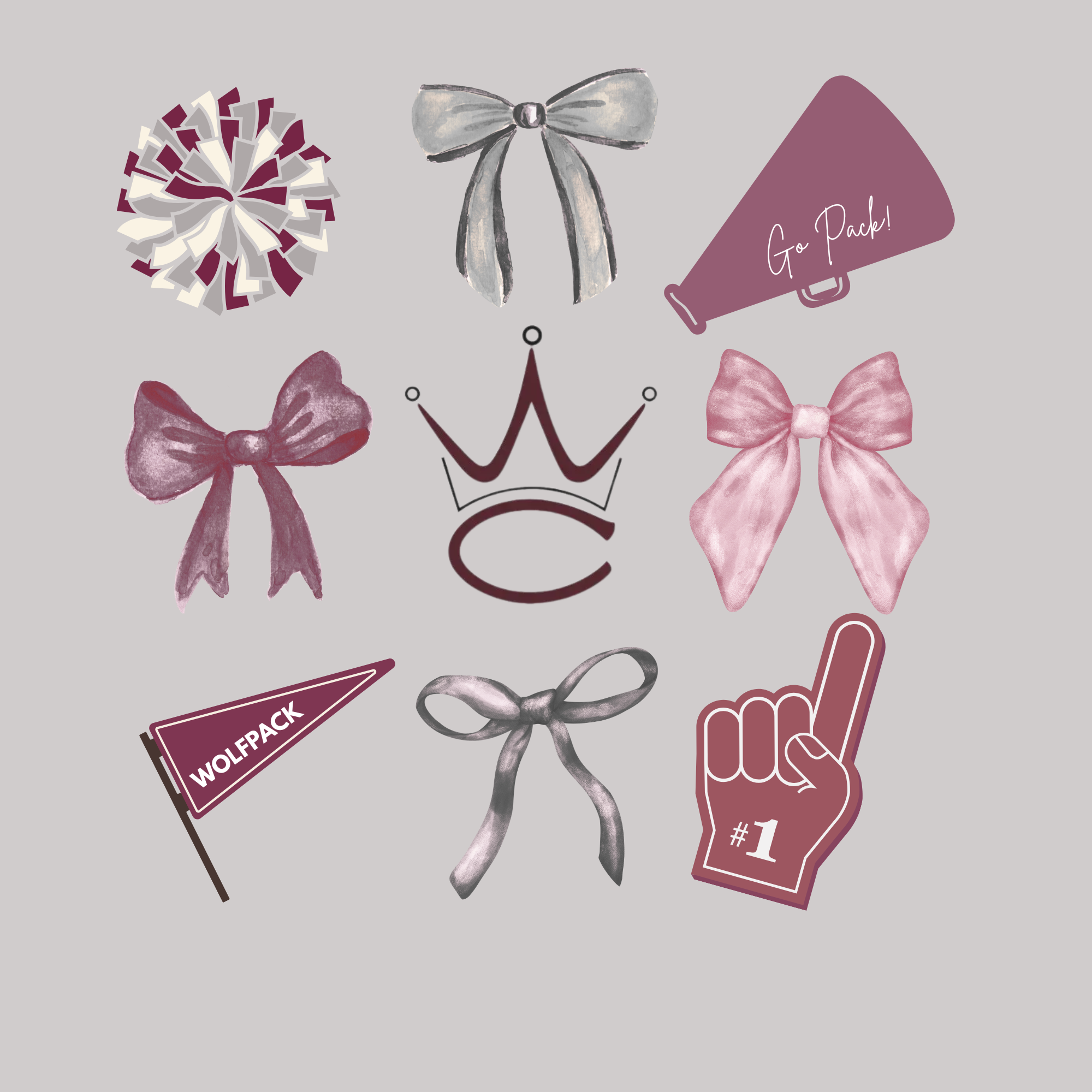 *** PRE-ORDER *** Wolfpack Bows & (Foot)balls & Go Team ADULT TEES
