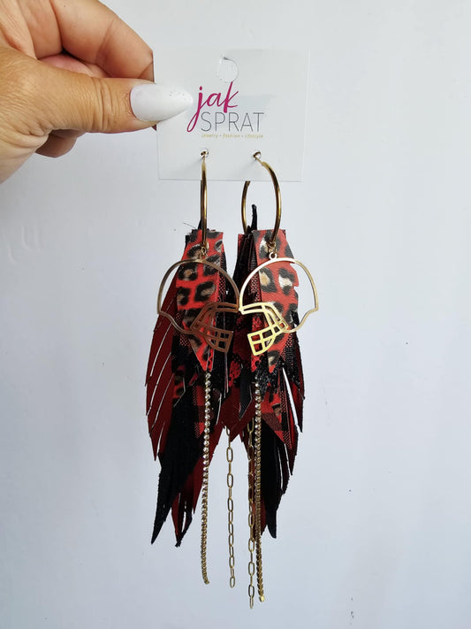 Boujee at the Ballfield FOOTBALL EDITION | Red & Black HIY17BR