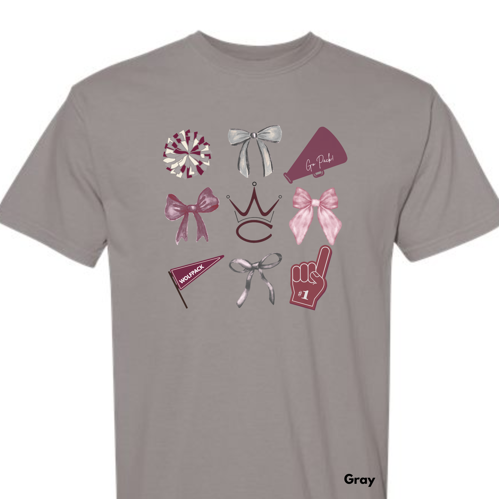 *** PRE-ORDER *** Wolfpack Bows & (Foot)balls & Go Team ADULT TEES
