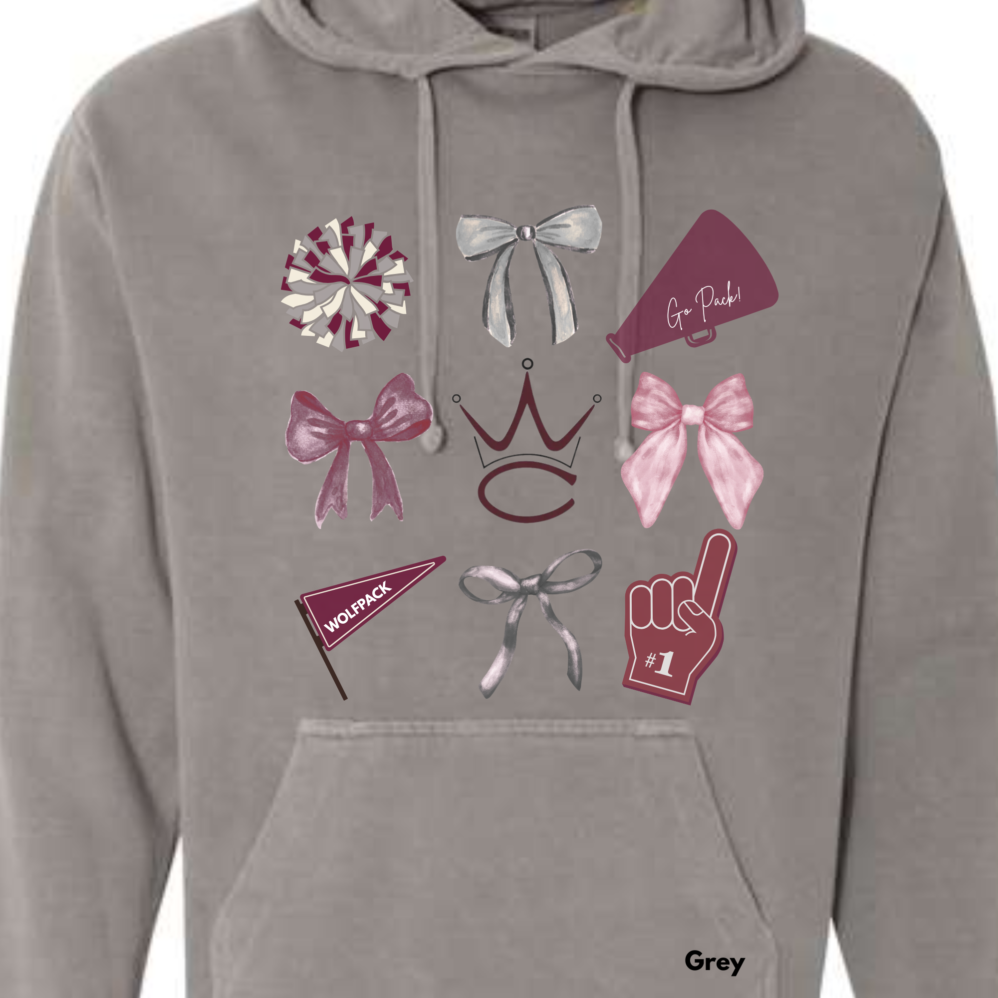 *** PRE-ORDER *** Wolfpack Bows & (Foot)Balls & Go Team ADULT SWEATSHIRTS
