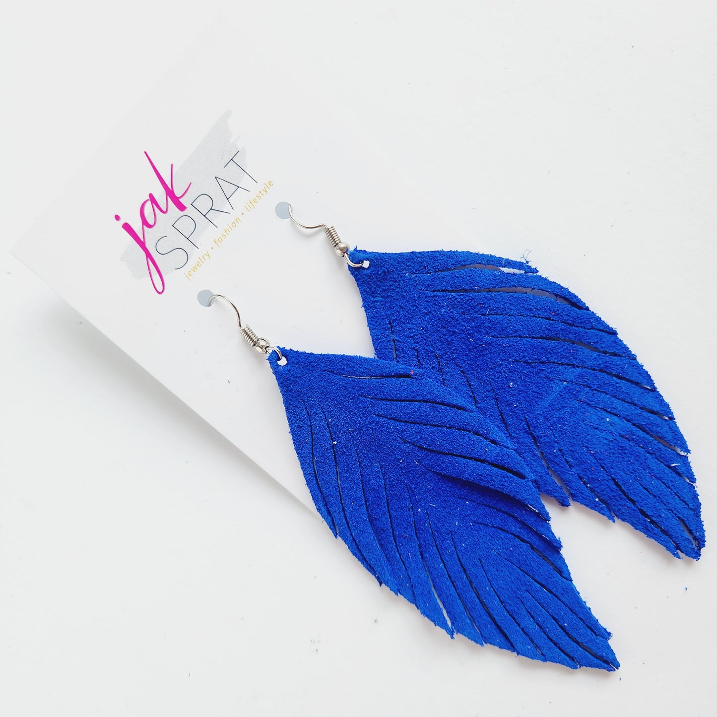 Red, White, & Fab{YOU}lous | Leather Feather Shoulder Dusters 4" | EQ23 #13