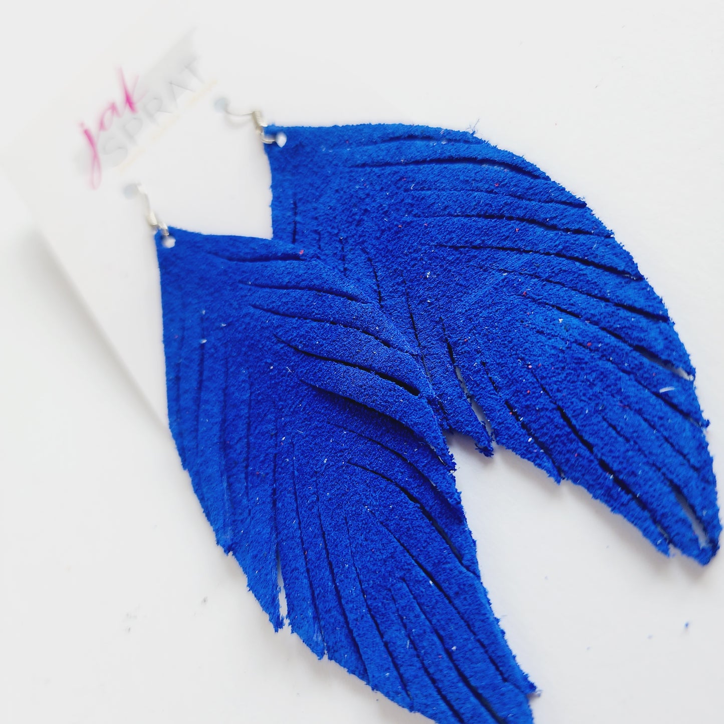 Red, White, & Fab{YOU}lous | Leather Feather Shoulder Dusters 4" | EQ23 #13