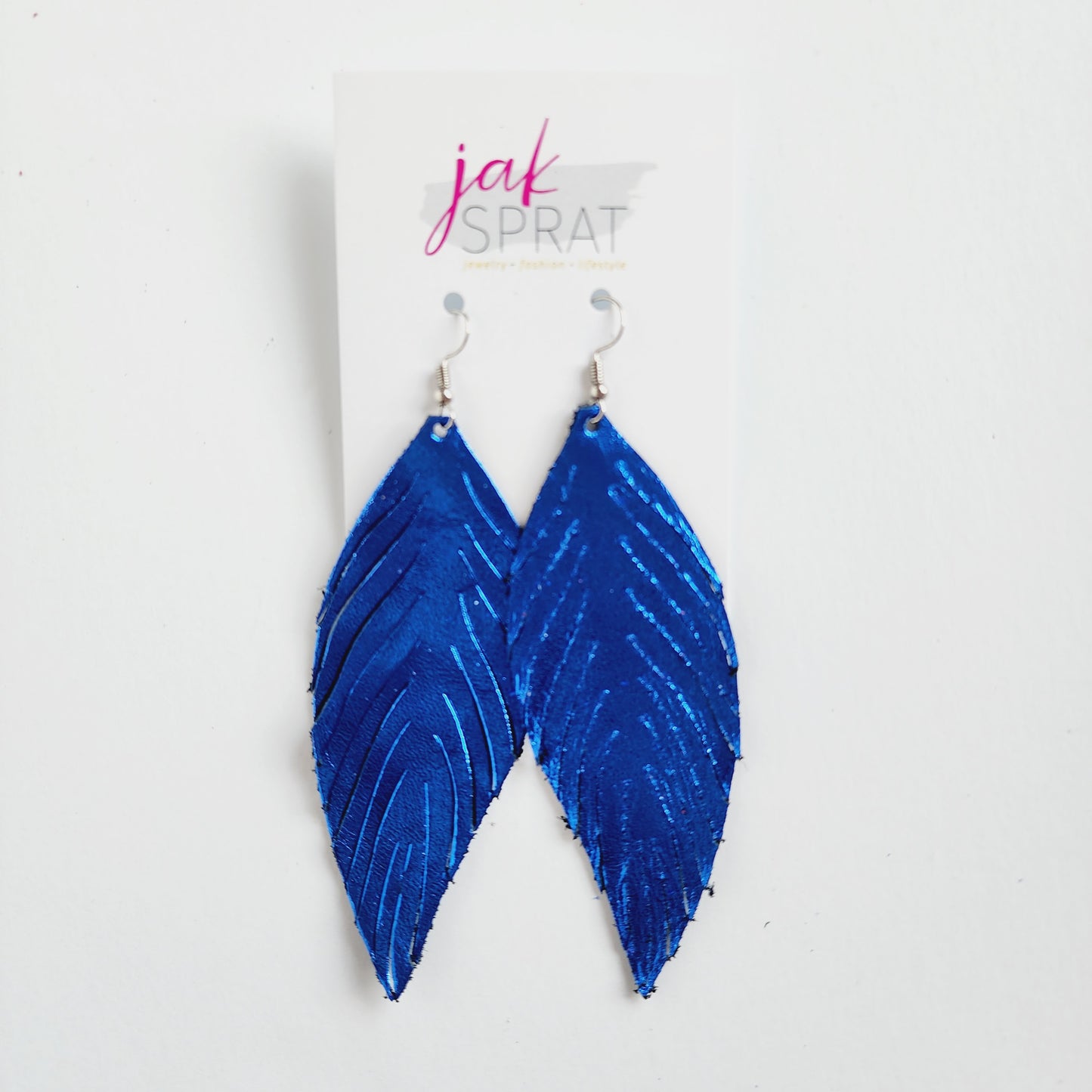 Red, White, & Fab{YOU}lous | Leather Feather Shoulder Dusters 4" | EQ23 #14
