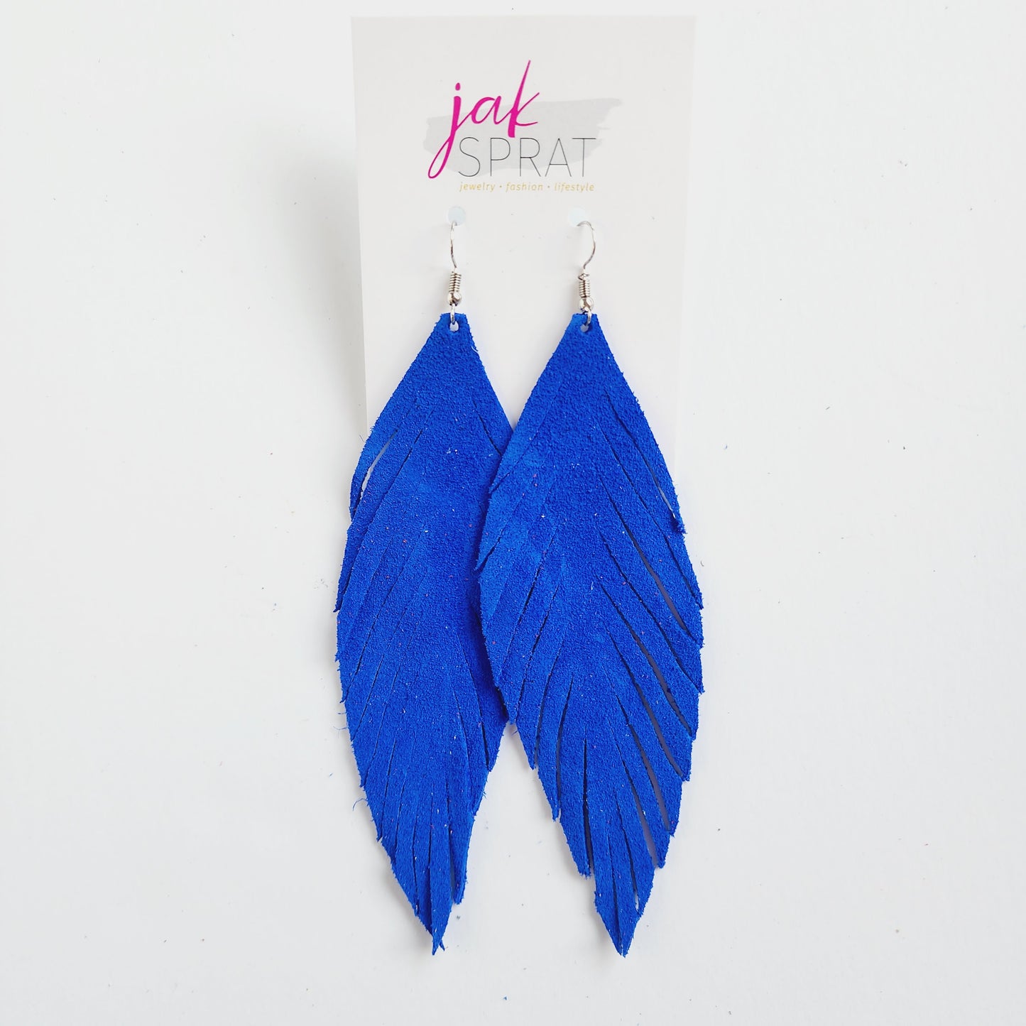 Red, White, & Fab{YOU}lous | Leather Feather Shoulder Dusters 5" | EQ23 #18