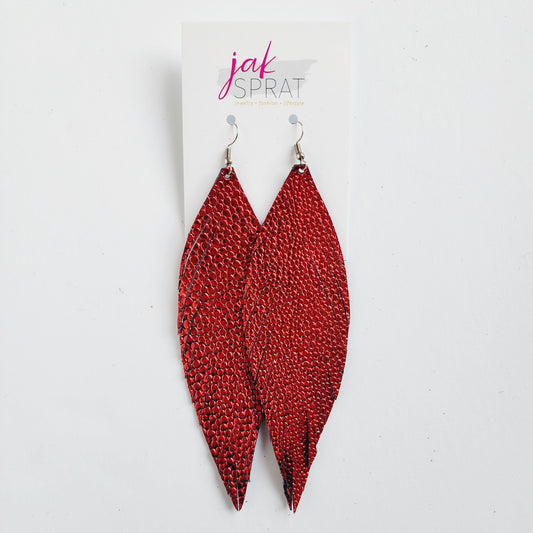 Red, White, & Fab{YOU}lous | Leather Feather Shoulder Dusters 5" | EQ23 #23