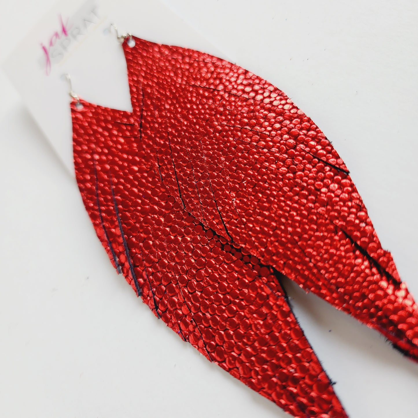 Red, White, & Fab{YOU}lous | Leather Feather Shoulder Dusters 5" | EQ23 #23