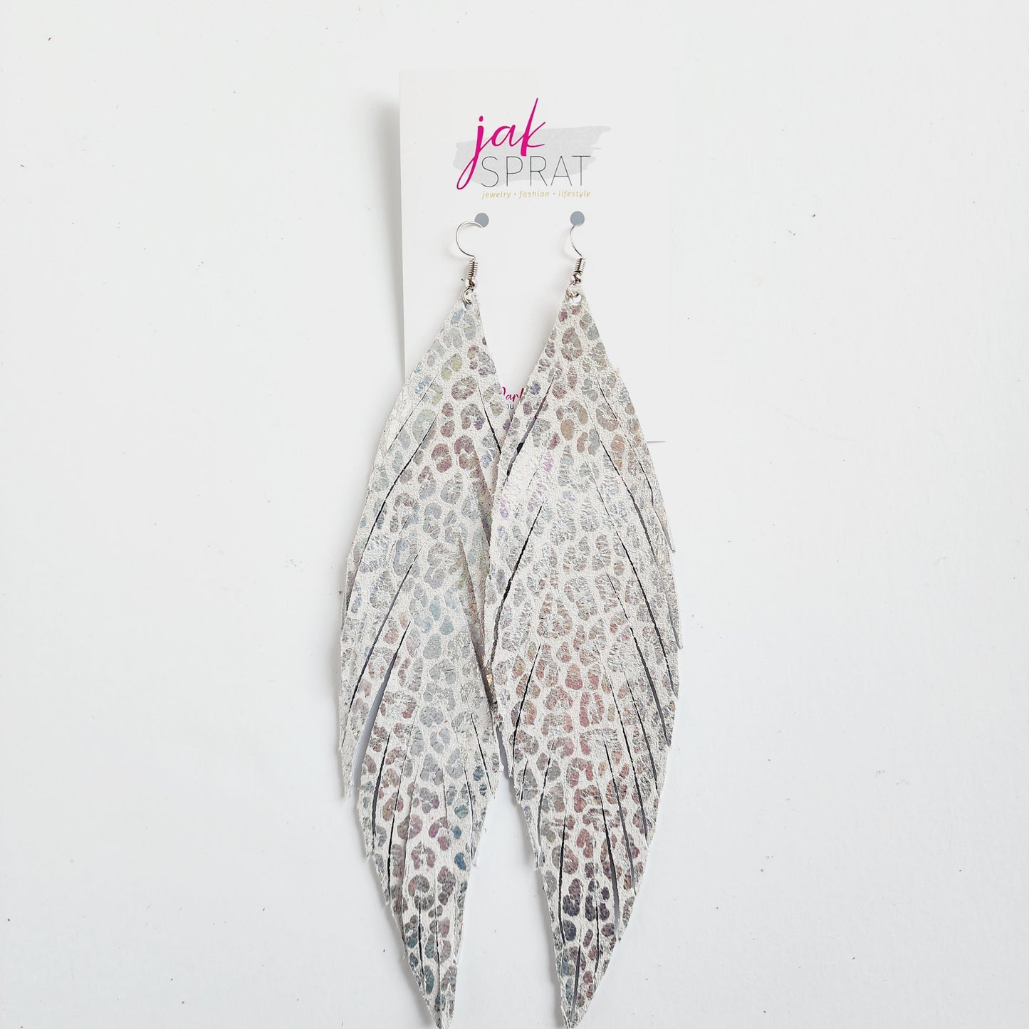 Red, White, & Fab{YOU}lous | Leather Feather Shoulder Dusters 7.5" | EQ23 #24
