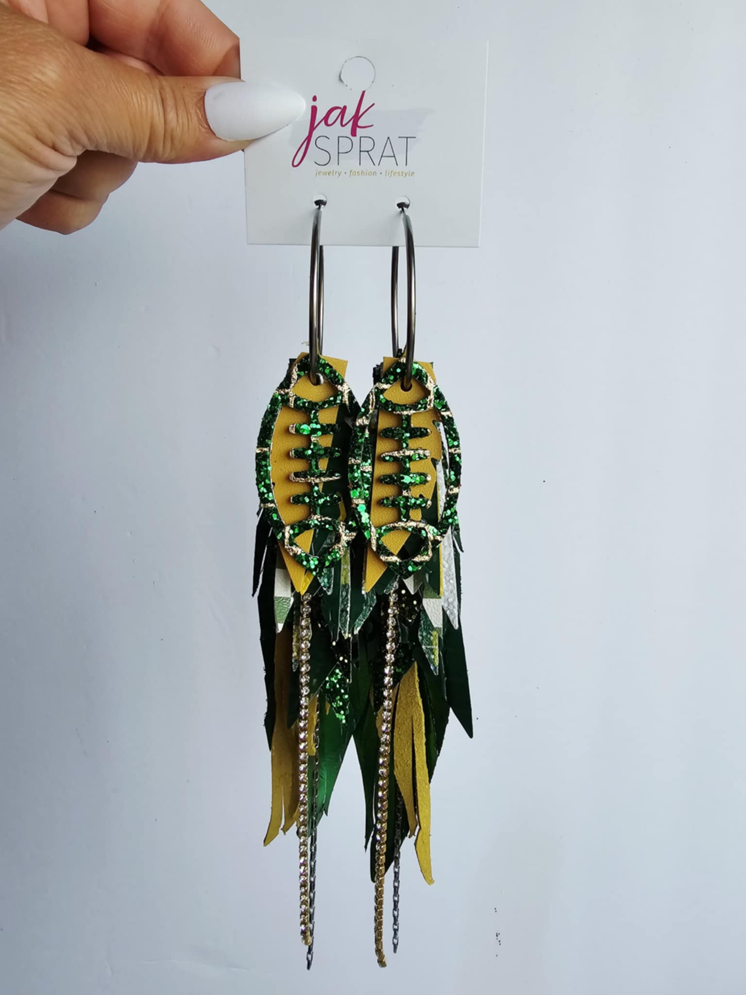 Boujee at the Ballfield FOOTBALL EDITION | Green & Yellow HHY21GY