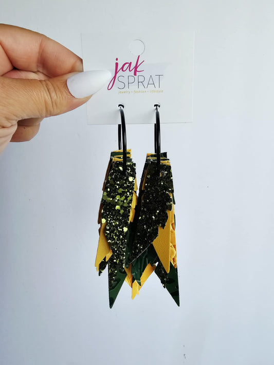Boujee at the Ballfield FOOTBALL EDITION | Green & Yellow HHY28GY