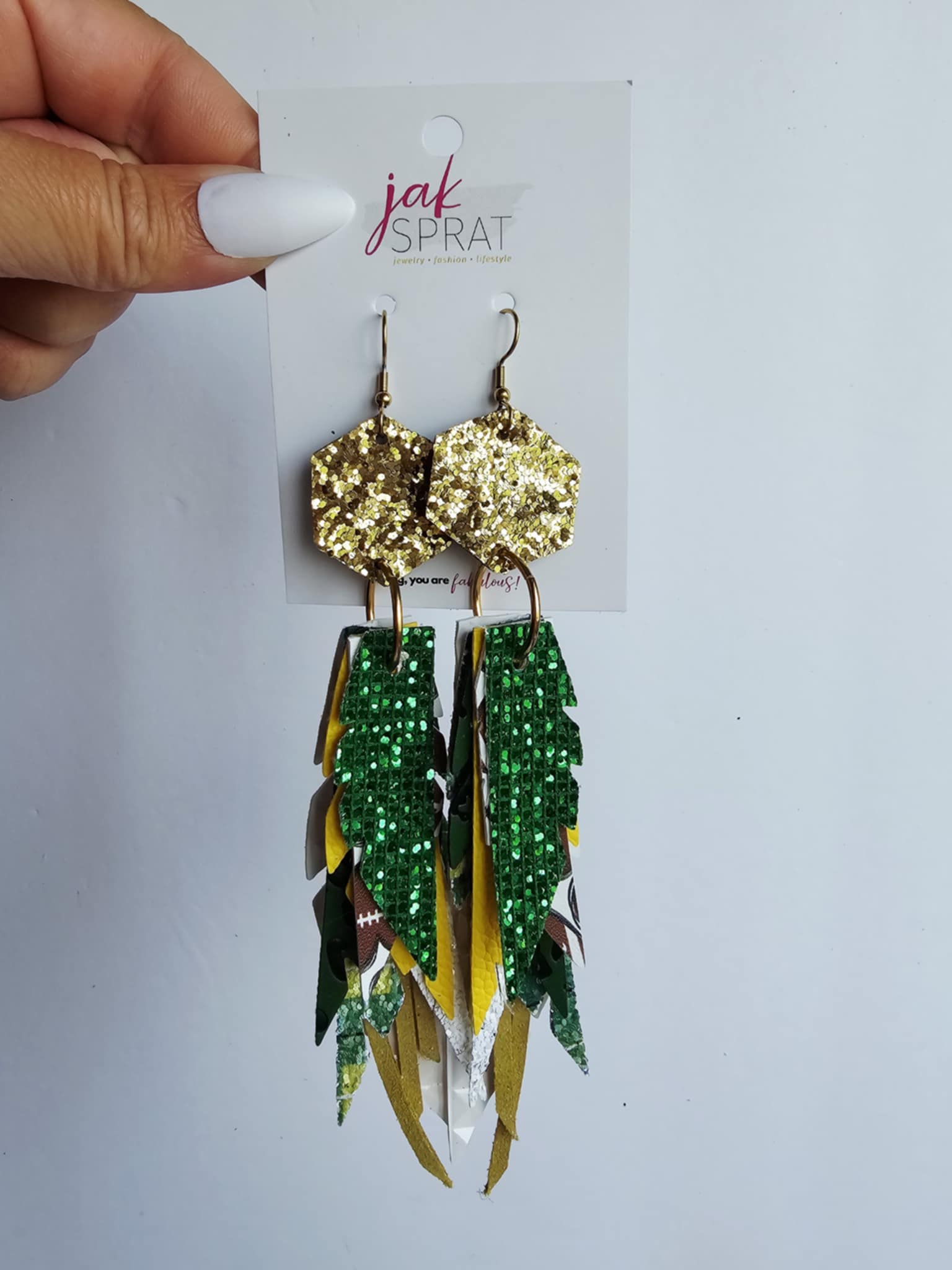 Boujee at the Ballfield FOOTBALL EDITION | Green & Yellow HHY30GY