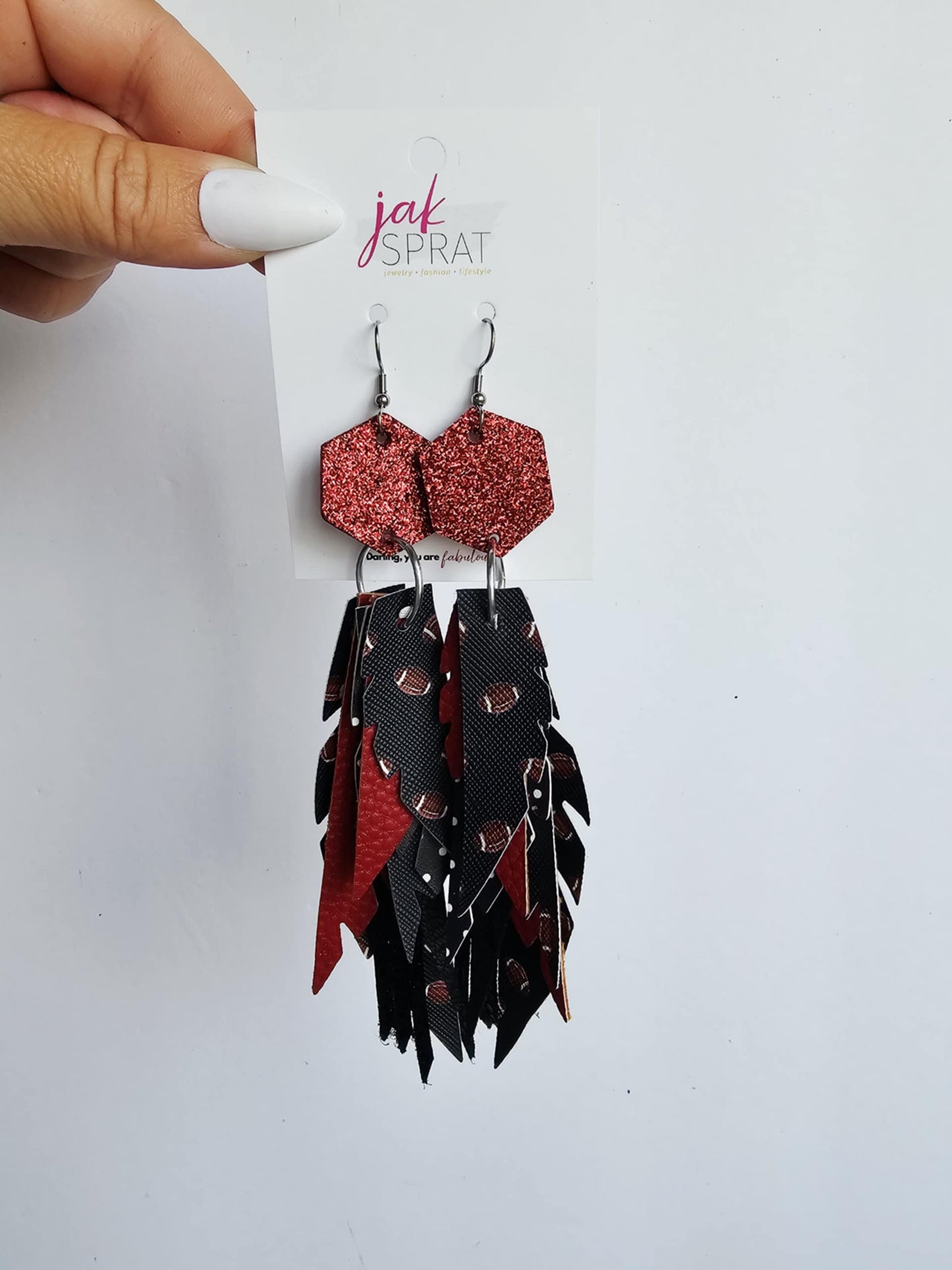 Boujee at the Ballfield FOOTBALL EDITION | Red & Black HIY6BR