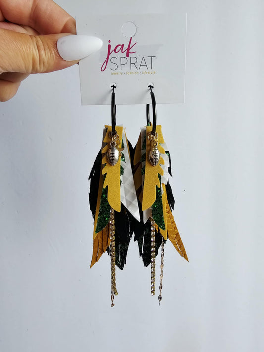 Boujee at the Ballfield FOOTBALL EDITION | Green & Yellow HHY6GY