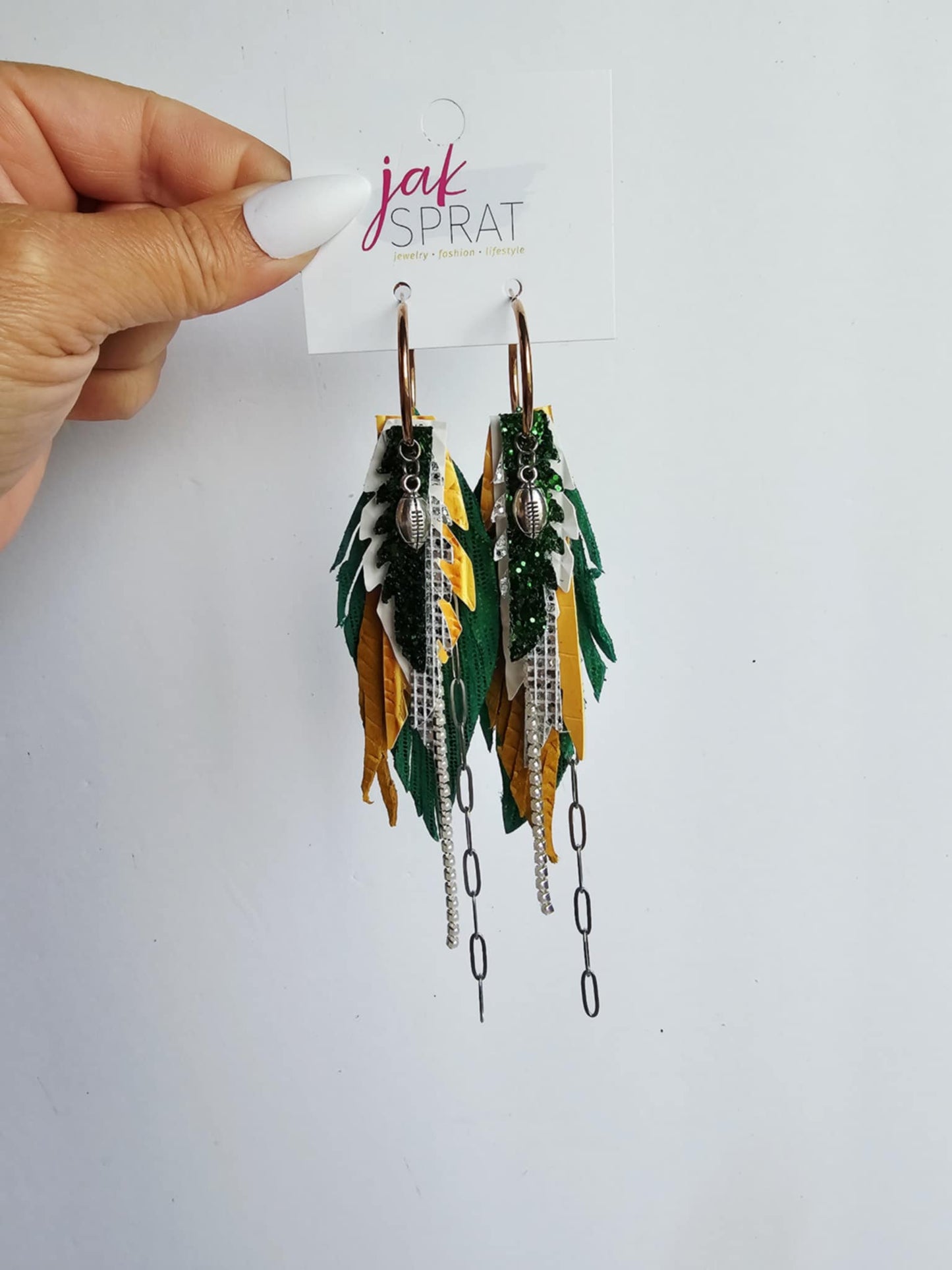 Boujee at the Ballfield FOOTBALL EDITION | Green & Yellow HHY7GY