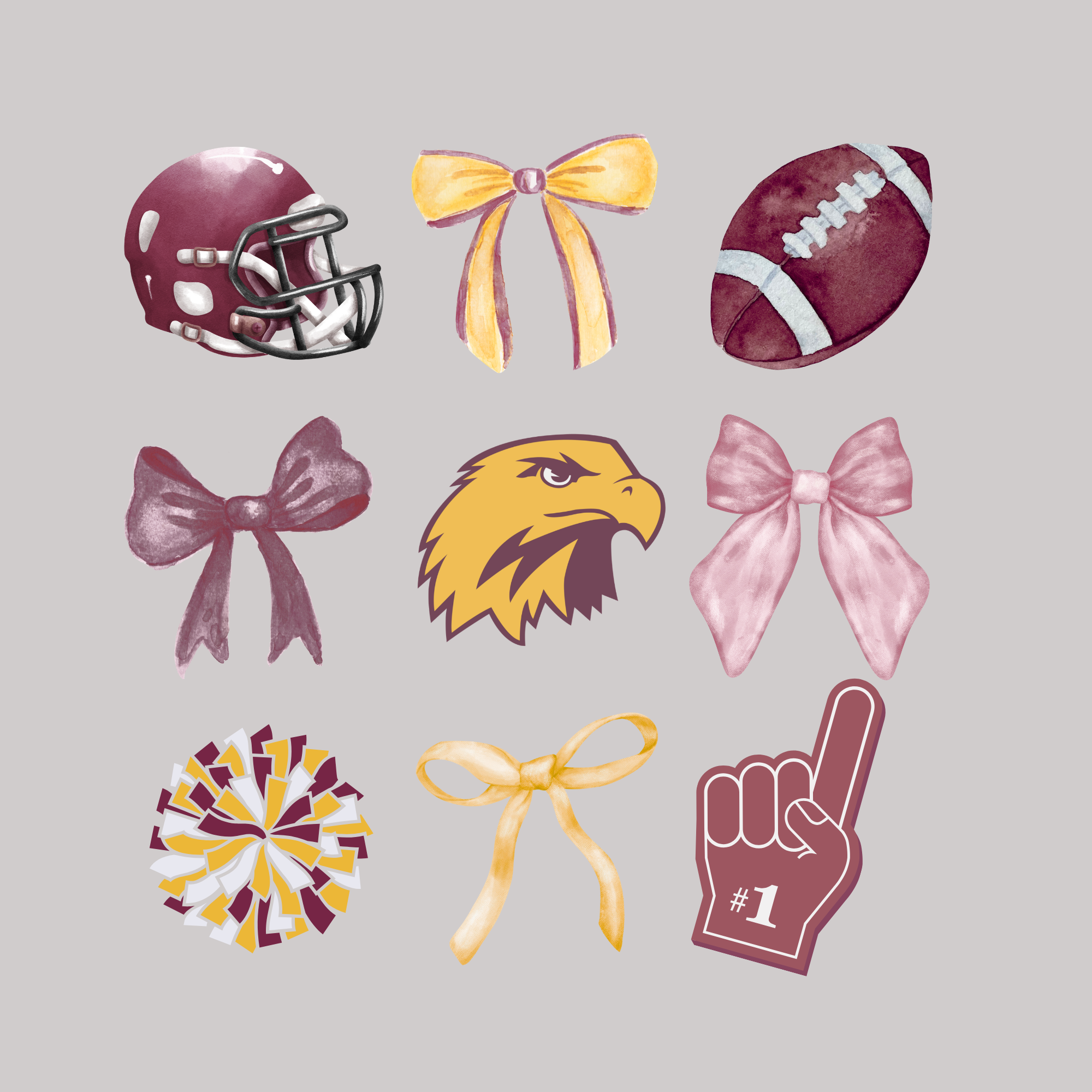 *** PRE-ORDER *** Hawks Bows & (Foot)Balls & Go Team ADULT SWEATSHIRTS