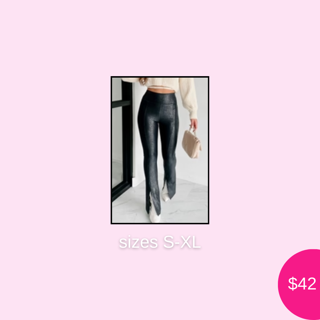 Red Carpet Ready Faux Leather High Waisted Pants