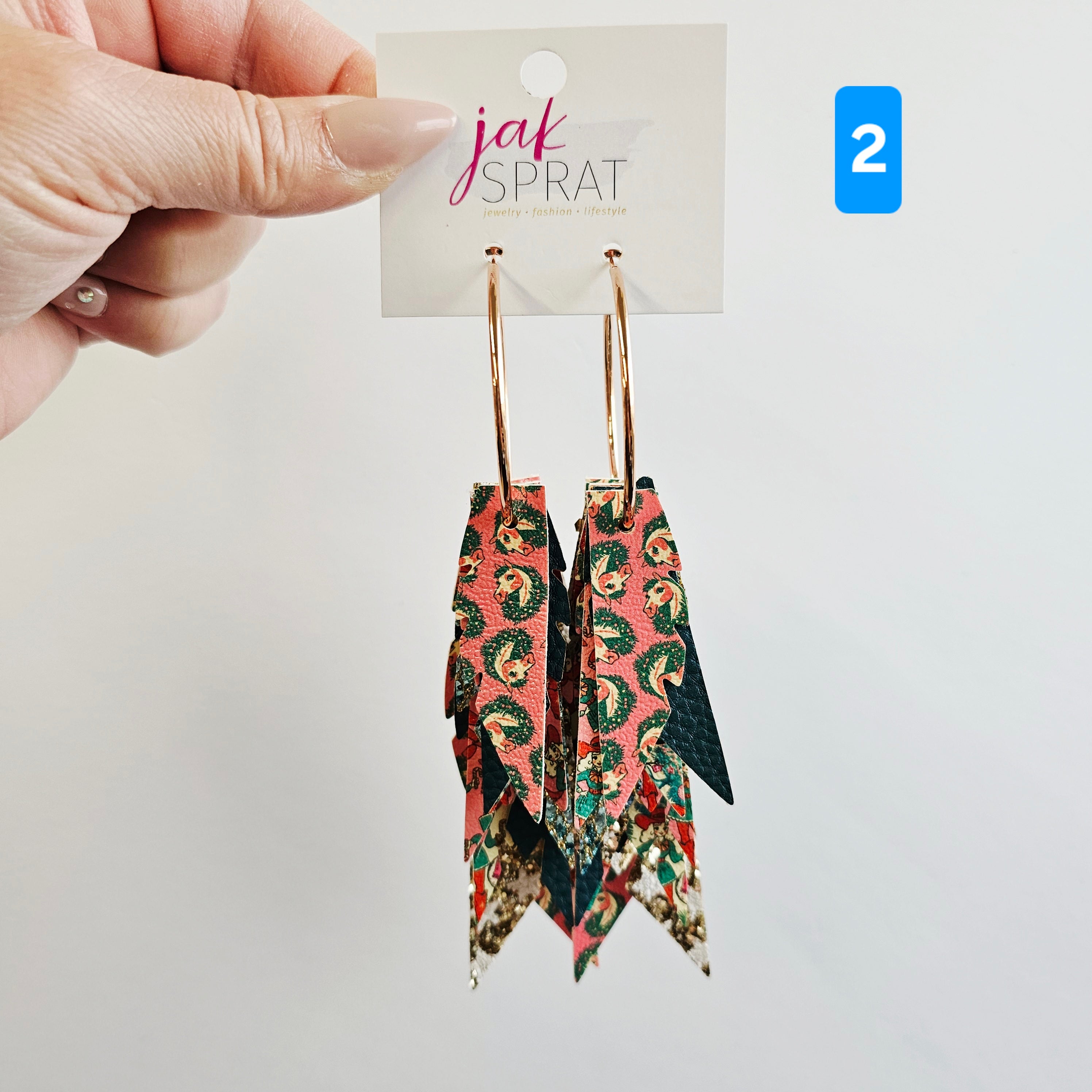 Have a Holly Dolly Christmas- EARRINGS