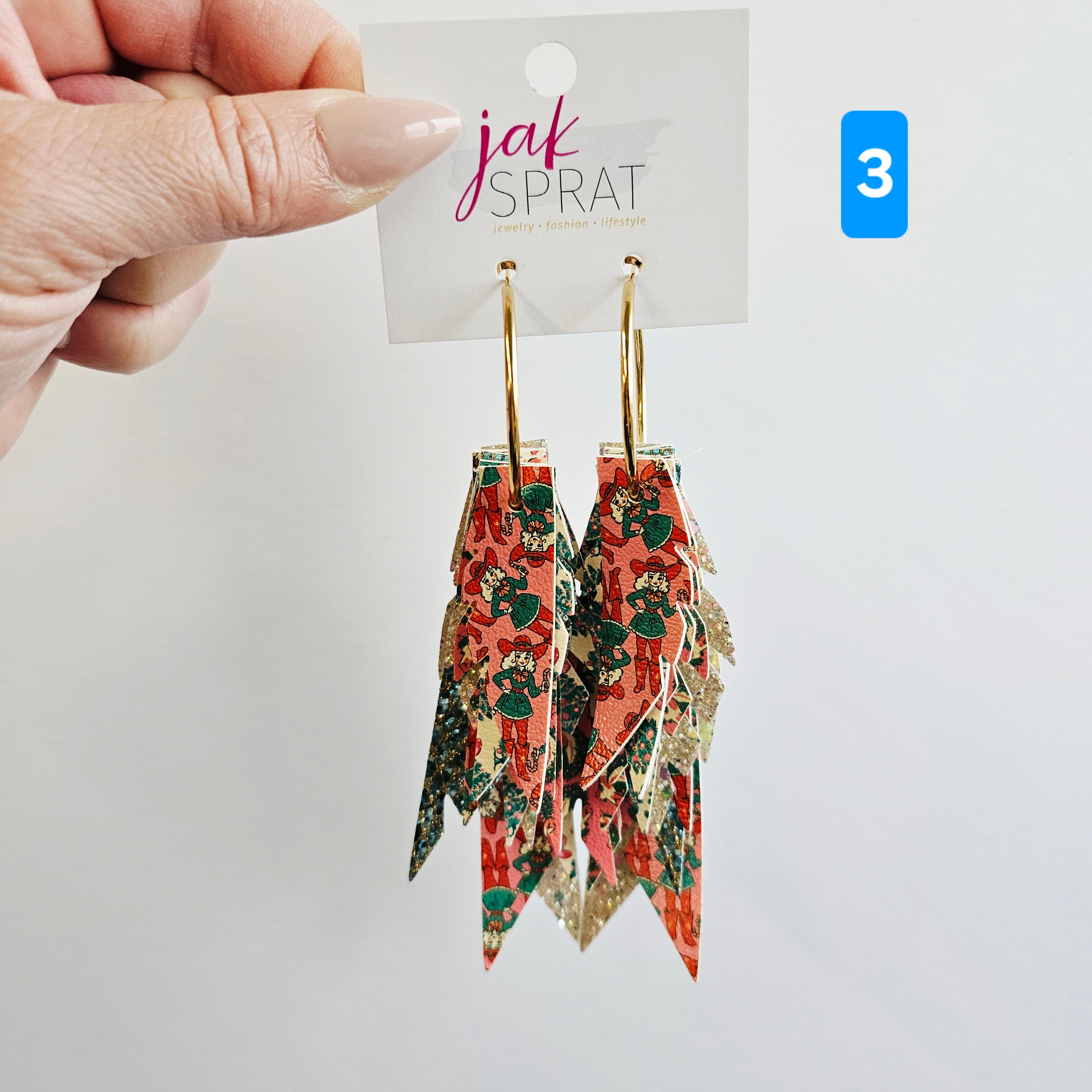 Have a Holly Dolly Christmas- EARRINGS