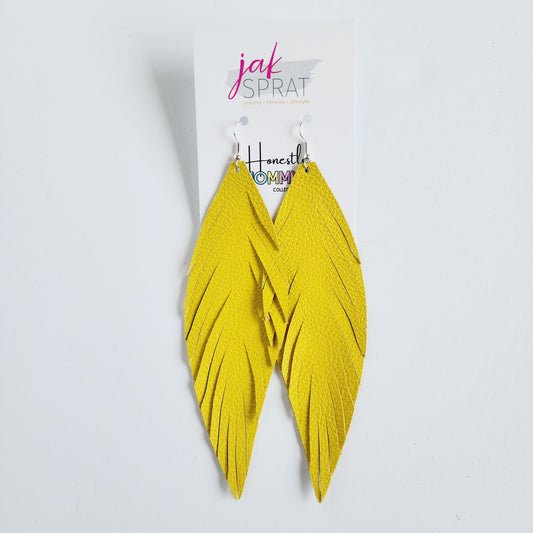 Little Miss Sunshines | Leather Feather Shoulder Dusters