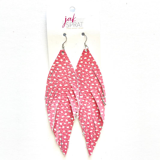 5.5" Leather Feather Shoulder Duster | LFSD55