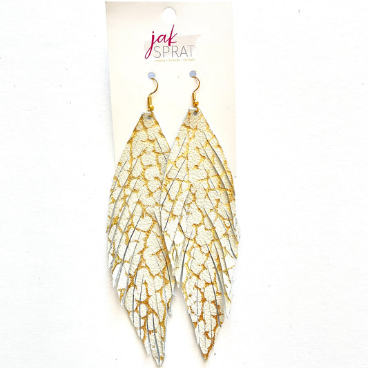 5.5" Leather Feather Shoulder Duster | LFSD514