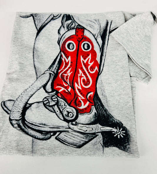 Red-y in Rhinestone Boots