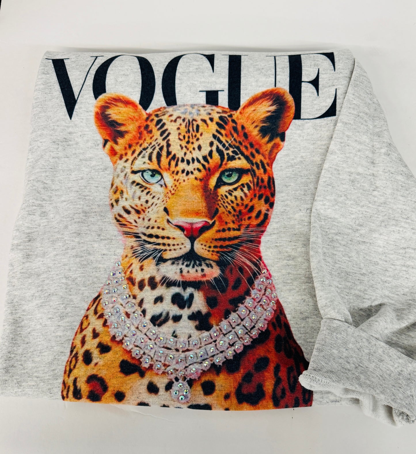 LEOPARD VOGUE Bling Bling Sweatshirt